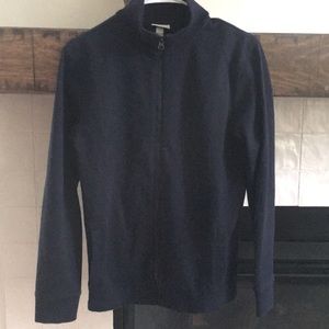 Navy zip up sweater